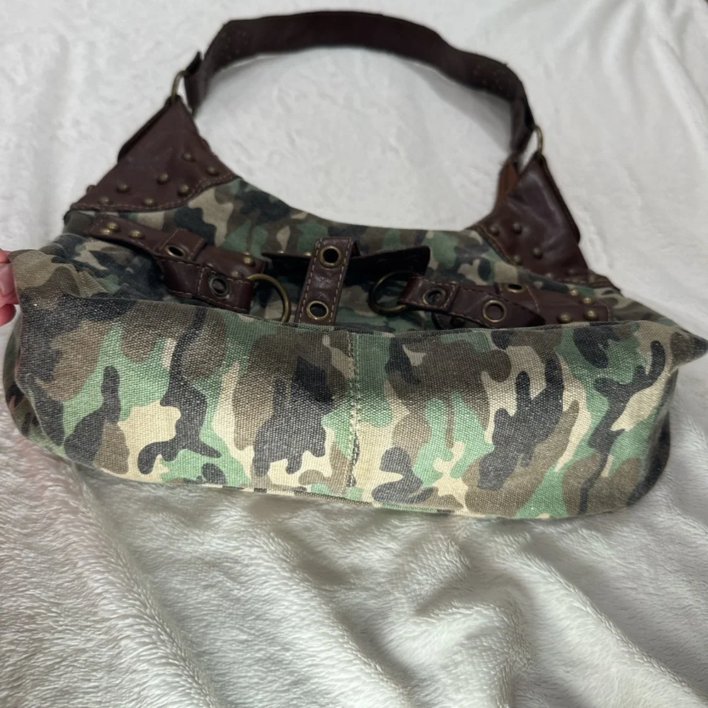Y2K Camo Studded Shoulder Bag - Picture 3 of 9